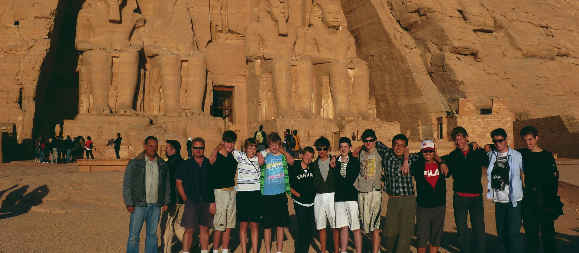 A group of students from at Abu Simbel, Egypt | Mark Zannoni