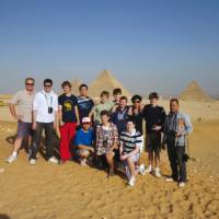 A school group at the Pyramids of Giza, Egypt | Mark Zannoni
