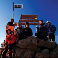 Group photo at Point Lenana upon Mount Kenya | Heike Krumm