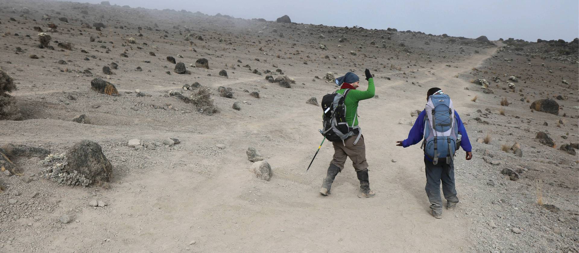 Walking the dusty landscape en-route to the summit of Kilimanjaro | Kyle Super