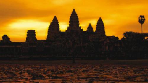 A golden sunrise over Angkor Wat at Siem Reap, Cambodia | David Lazar