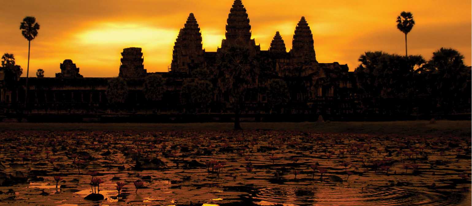 A golden sunrise over Angkor Wat at Siem Reap, Cambodia | David Lazar