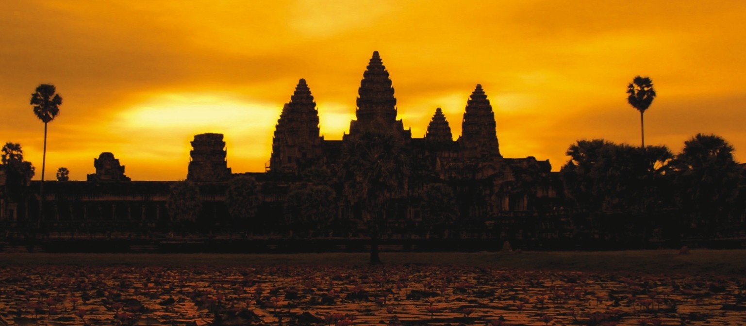 A golden sunrise over Angkor Wat at Siem Reap, Cambodia | David Lazar
