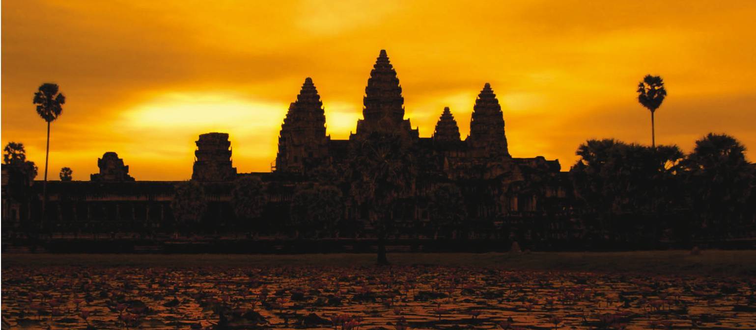 A golden sunrise over Angkor Wat at Siem Reap, Cambodia | David Lazar