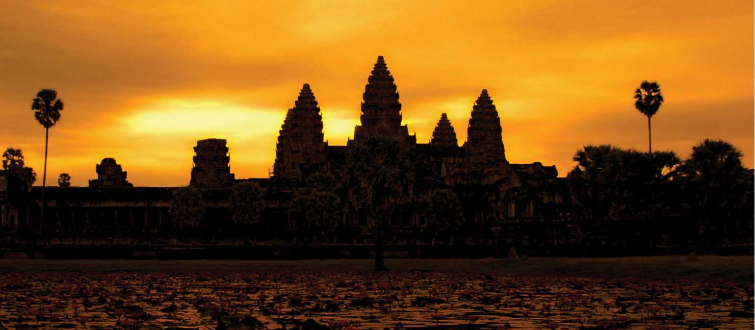 A golden sunrise over Angkor Wat at Siem Reap, Cambodia | David Lazar