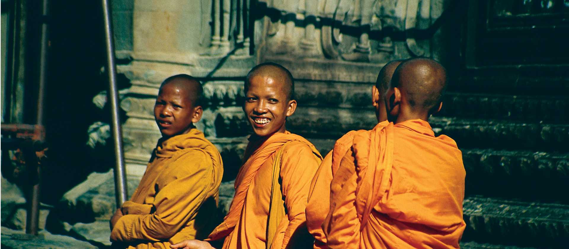 Buddhist monks in saffron robes, Cambodia | Richard Cunningham