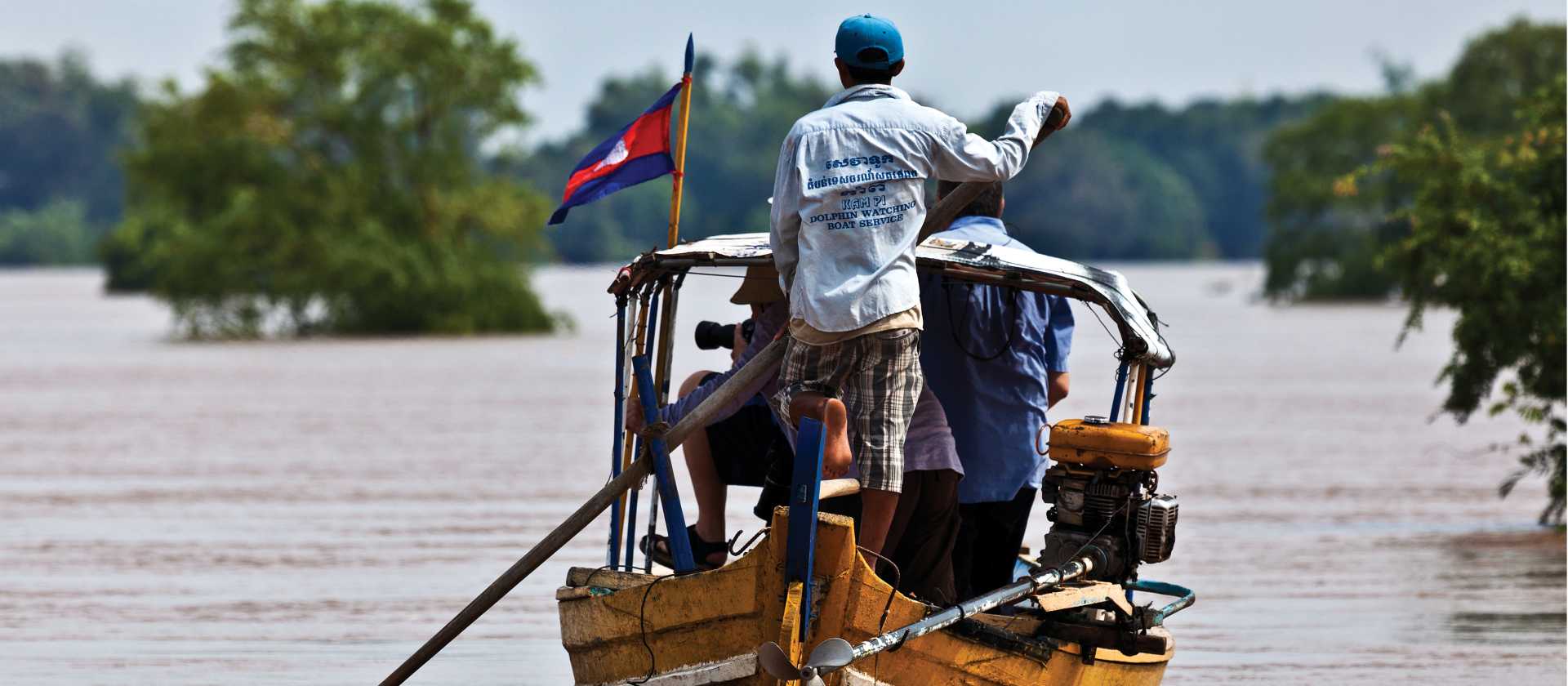 Morning river cruise in search of the Irrawaddy dolphins, Kratie | Peter Walton