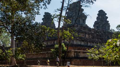 Exploring the ruins of Angkor Wat by bike is a unique way to discover the UNESCO listed site | Lachlan Gardiner