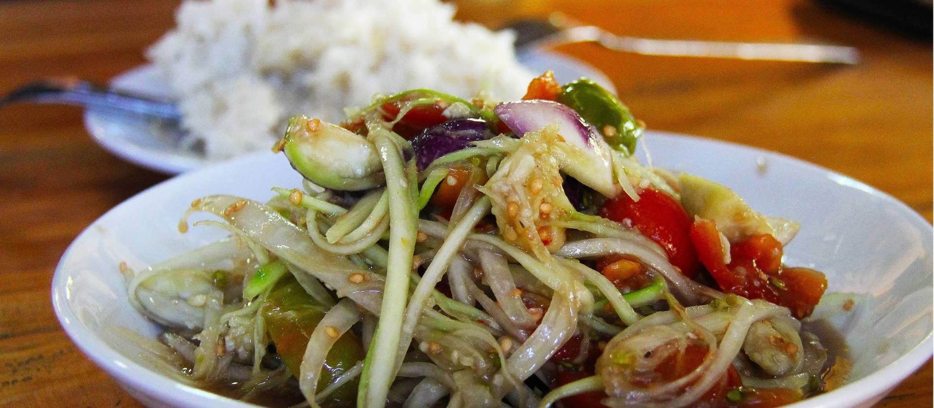 Traditional Laotian meal