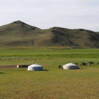 Traditional 'ger' on the vast Mongolian steppe | Urnaa