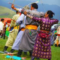 Archers at Naadam Festival, Mongolia | Caroline Mongrain
