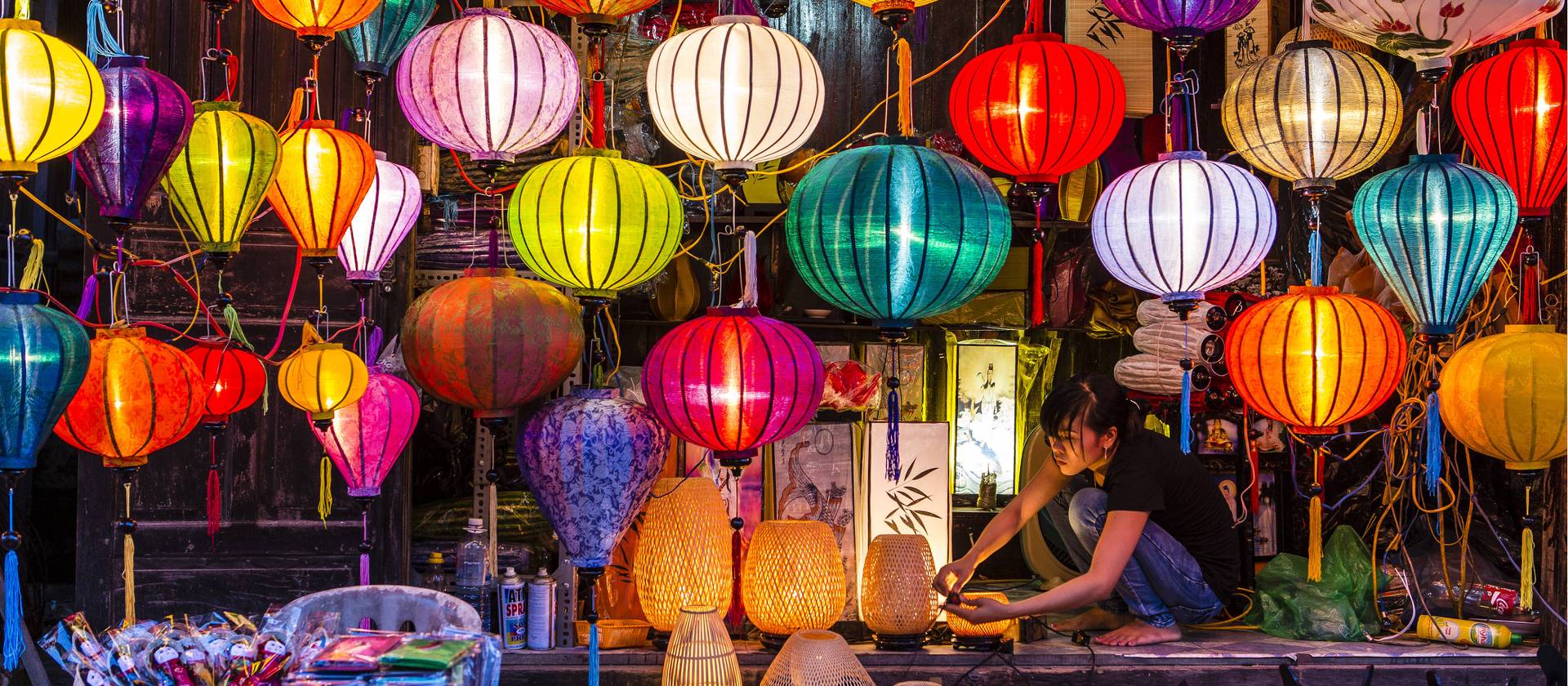 Coloured lanterns in the streets of Vietnam | Richard I'Anson