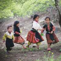 Local village girls in Sapa, Vietnam