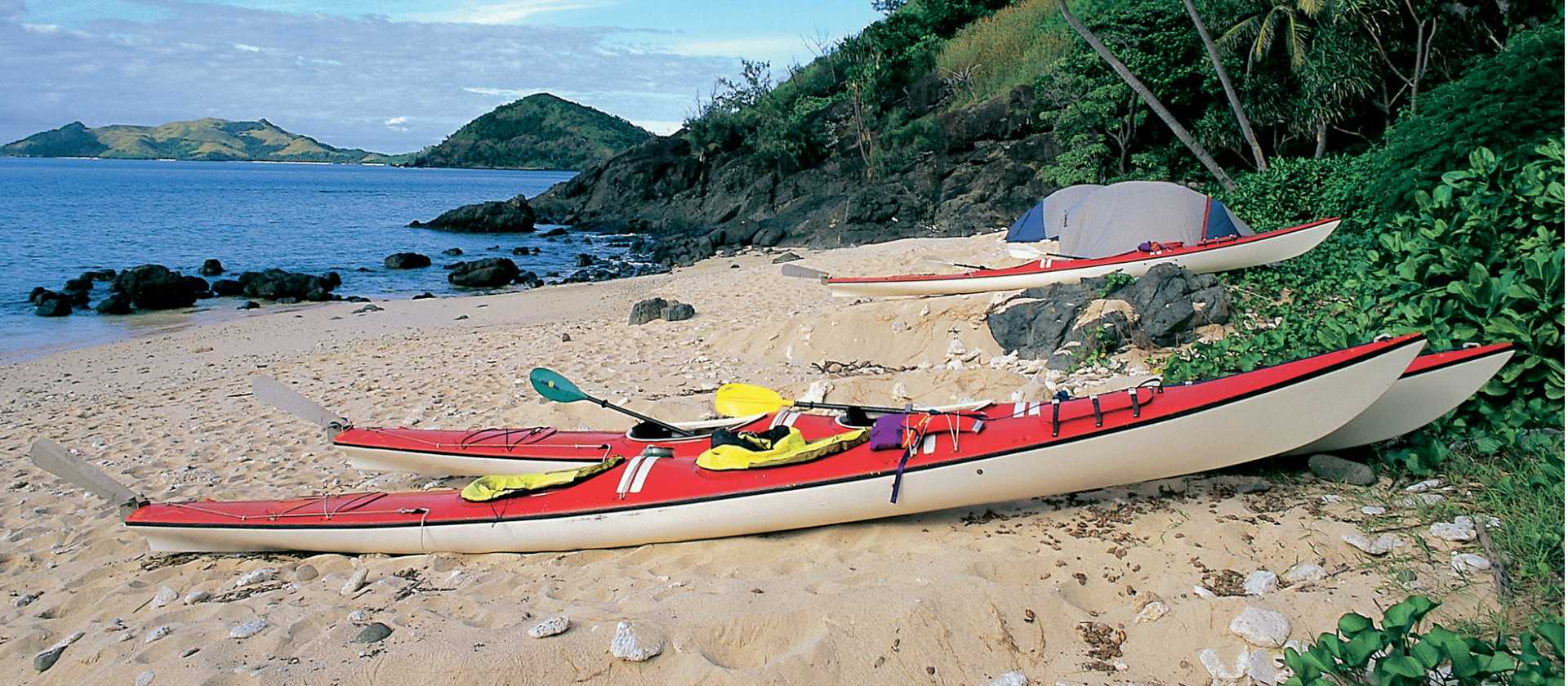 Enjoy remote beach camps when you kayak through the isolated Yasawa Islands in Fiji | Al Bakker