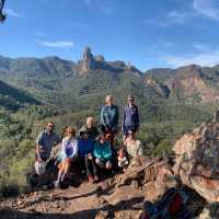 Enjoying the magical Warrumbungles from Macha Tor, with the Breadknife and the Belougery Spire in the background.

 | Michael Buggy