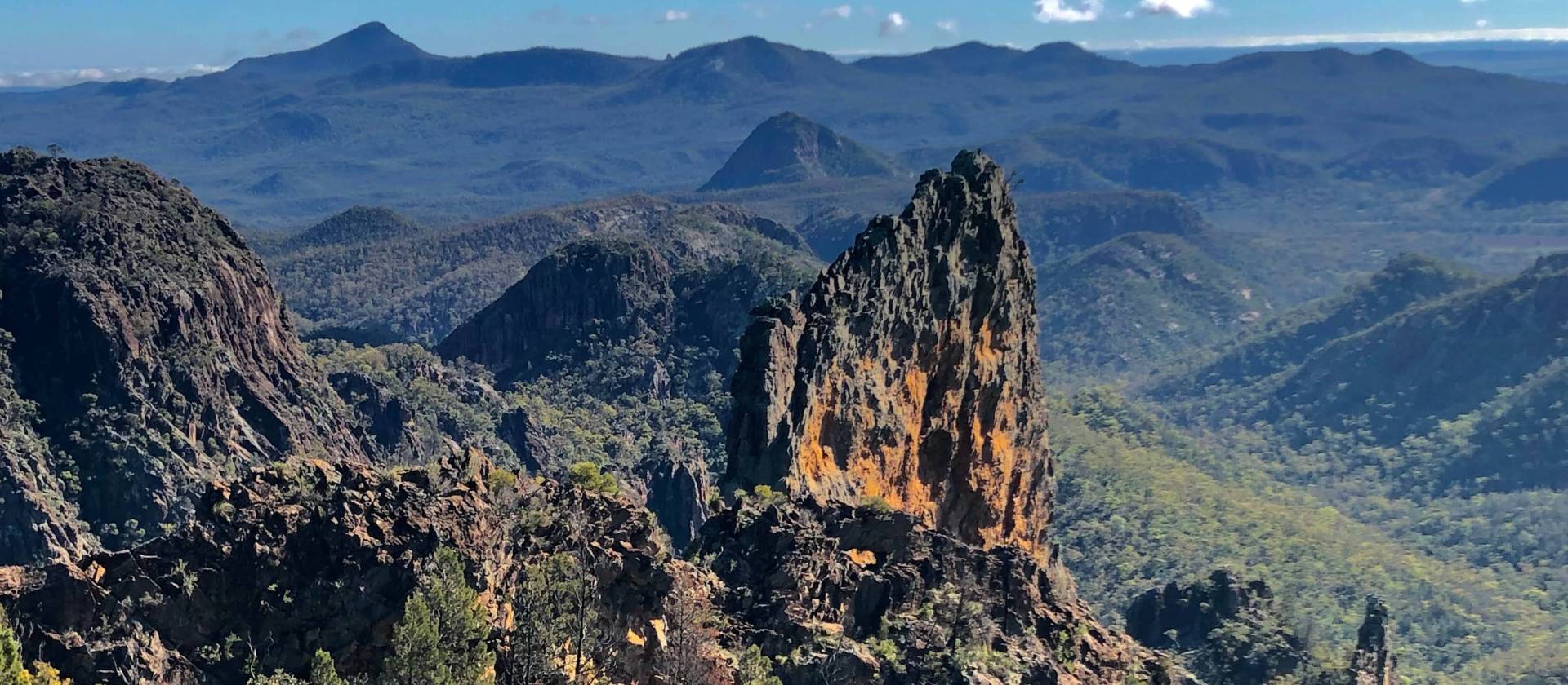 Looking down from The High Tops toward Breadknife | Sue Badyari