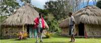 Sharing stories outside traditional Kanak huts