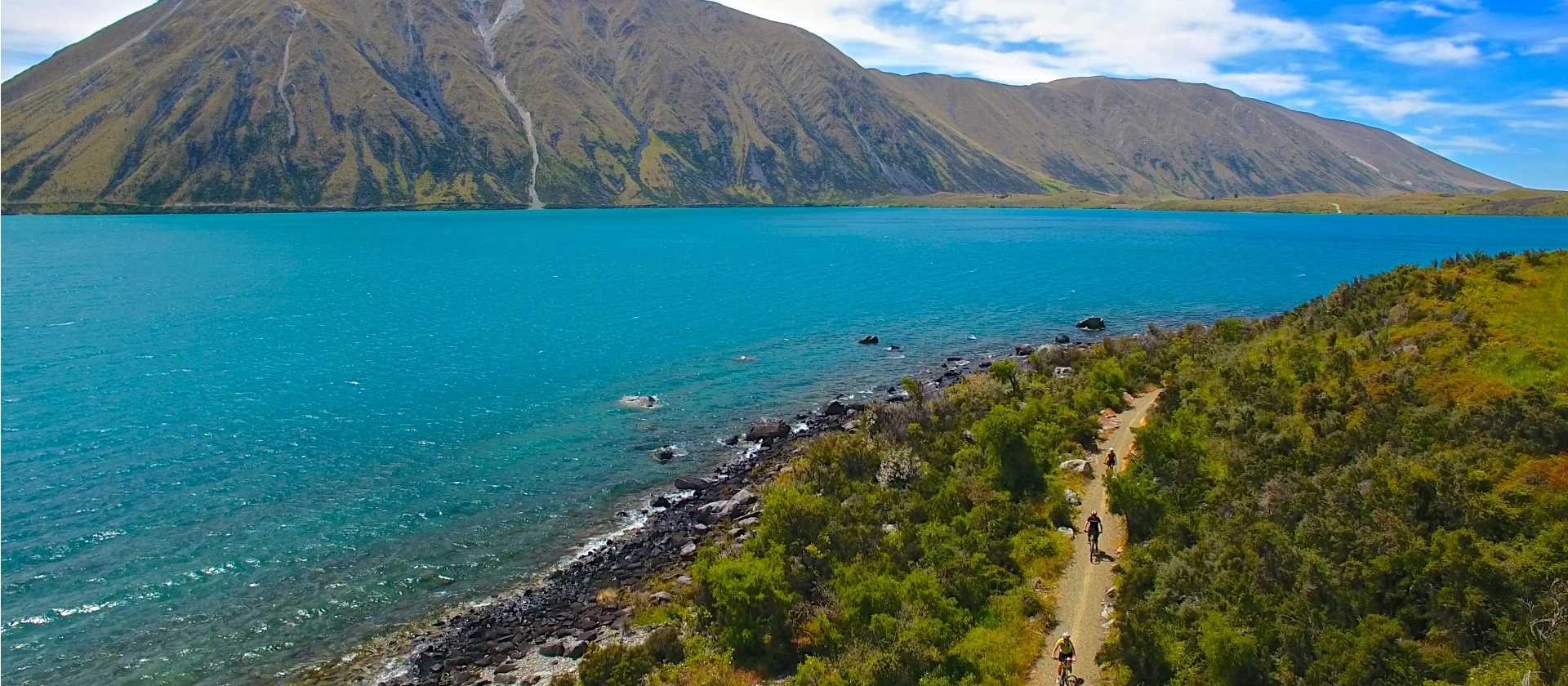 Cycling near Lake Ohau Lodge on the Alps 2 Ocean Cycle Trail | Daniel Thour