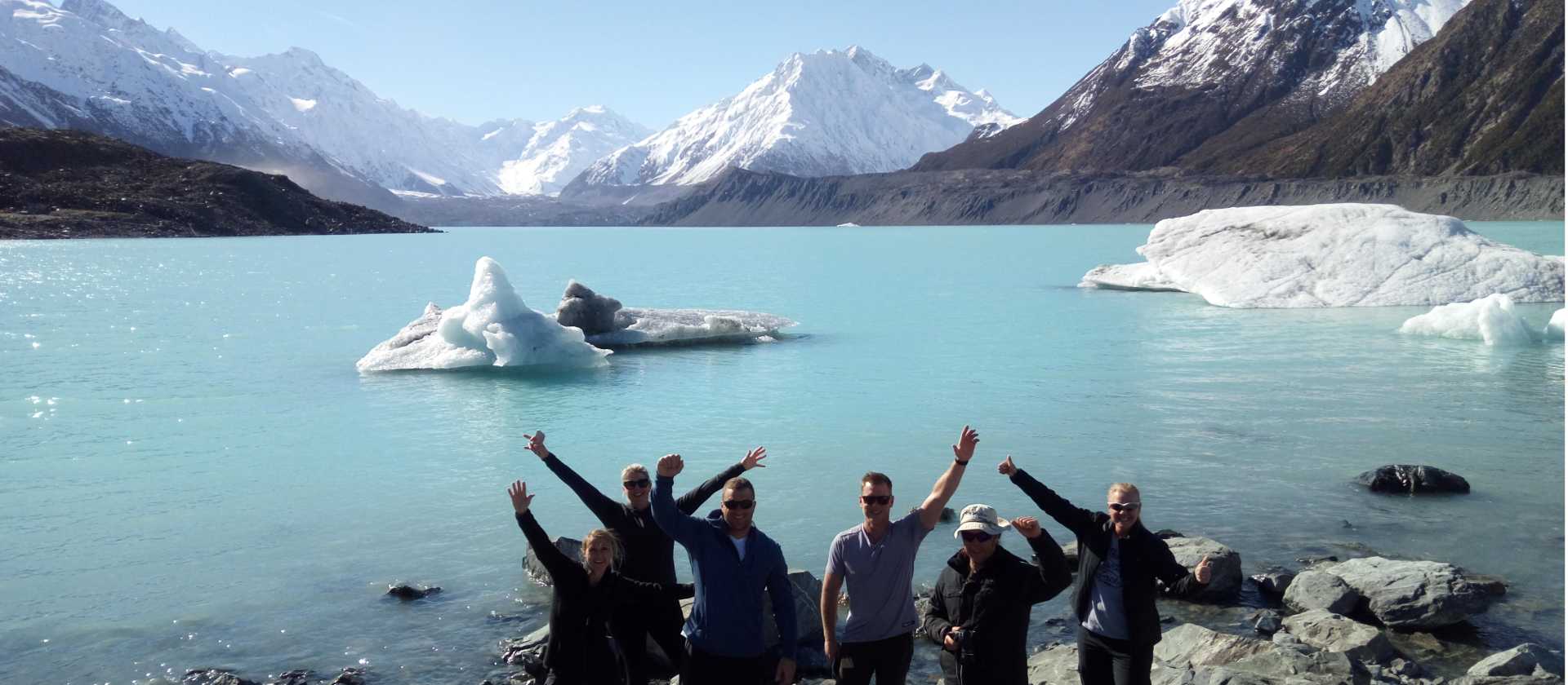 Taking a look at the icebergs after a walk to Tasman Glacier | Stephen Tulley