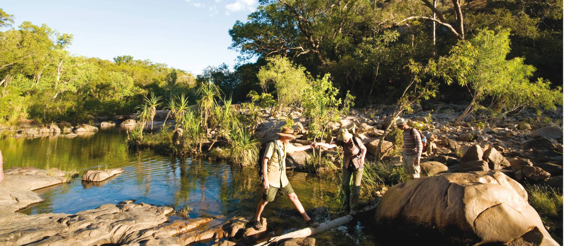 Trekkers follow Barramundi Creek in Kakadu | Aran Price