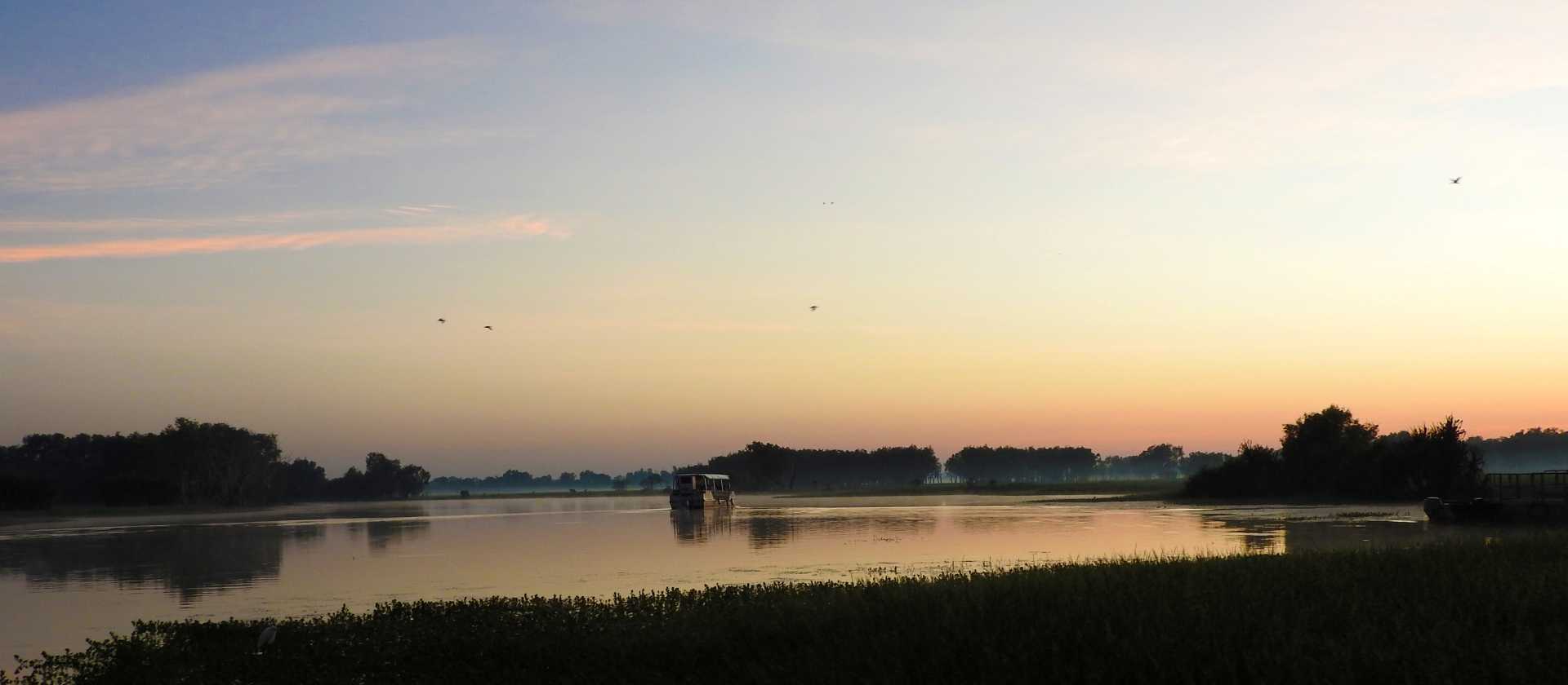 Sunset water views on the Yellow Water Lagoon | Holly Van De Beek