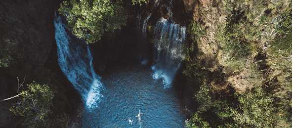 Looking down into Florence Falls | Tourism NT/Carmen Huter