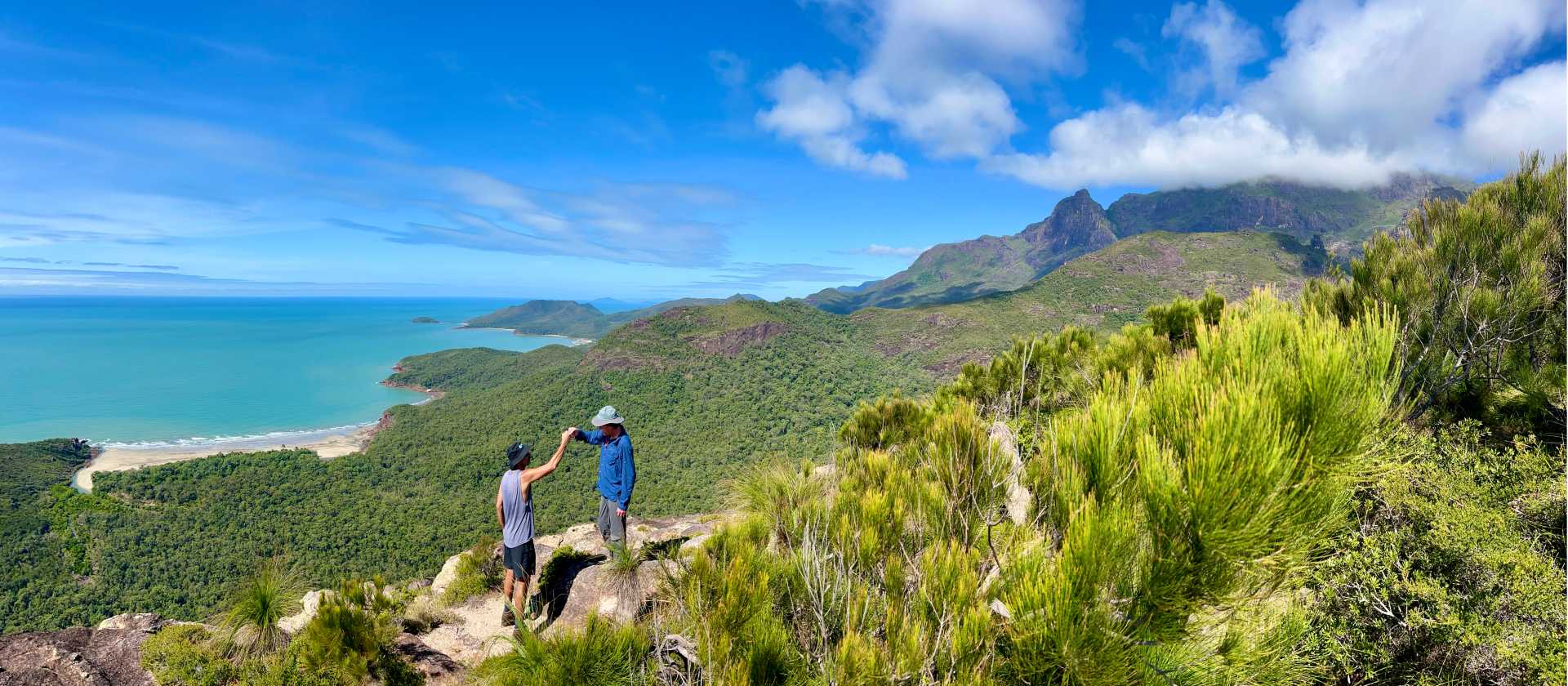 Hikers on Nina Peak - Thorsborne Trail - Munamudanamy (Hinchinbrook Island) | Michael Buggy