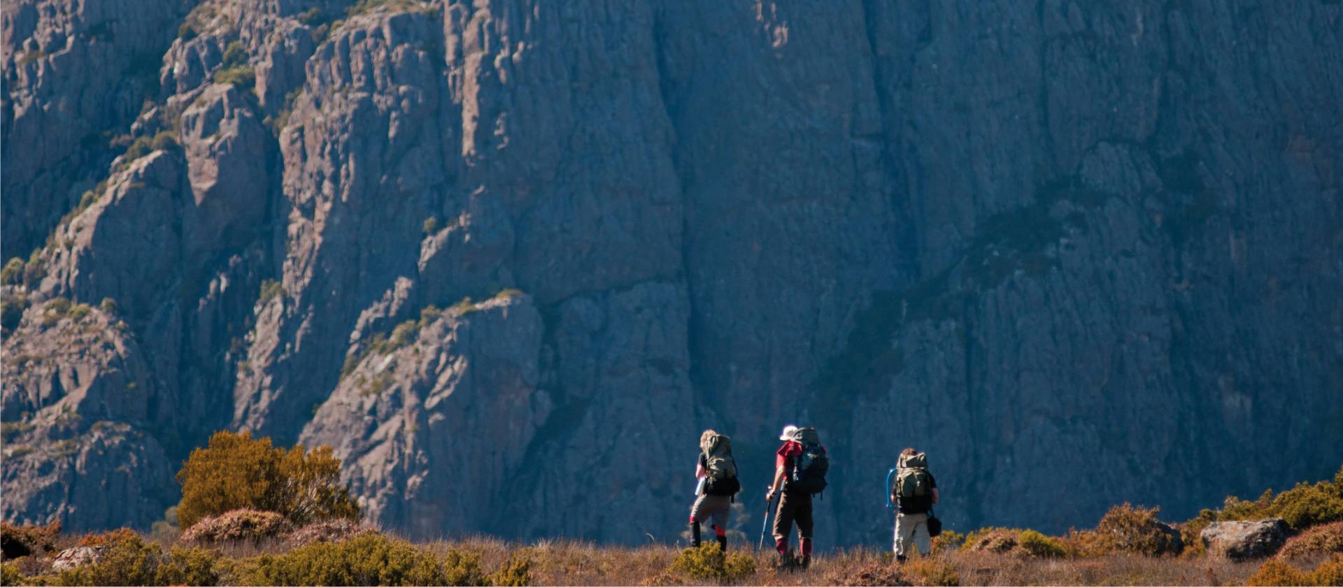 Trekkers in the Walls of Jerusalem National Park walking towards Mt Jerusalem | Don Fuchs