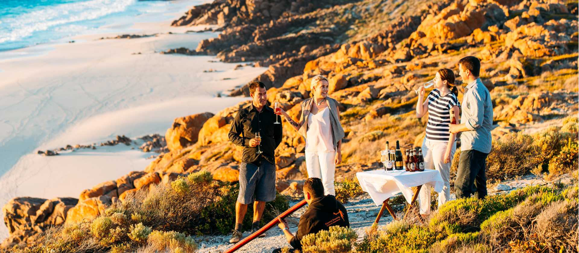 Sunset didgeridoo and drinks above Injidup