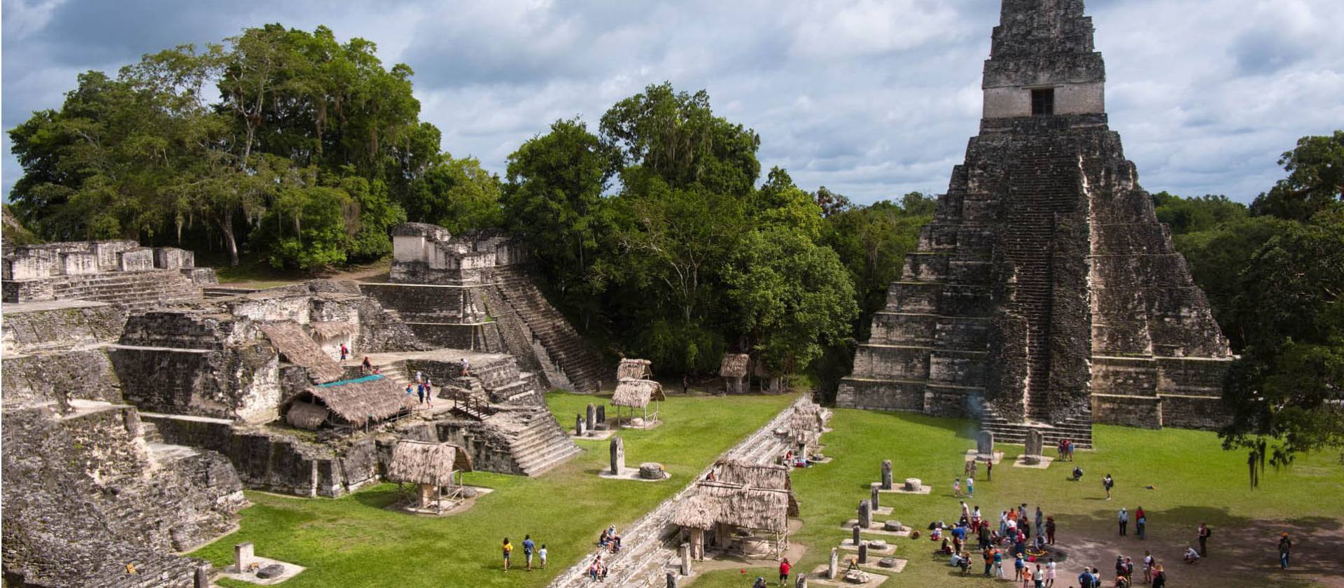 Historical Mayan ruins in the Tikal archeological site