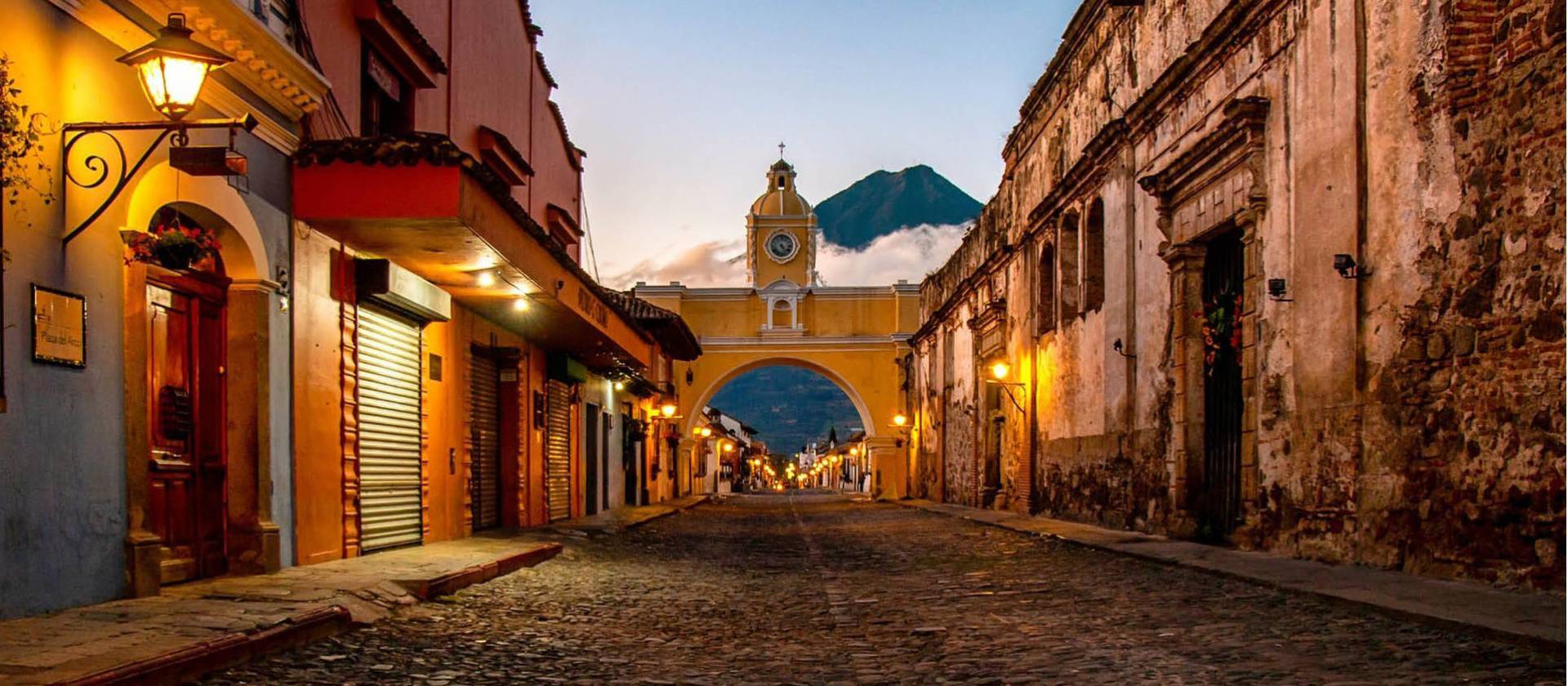 The sunset brings out the sparkle of the colonial towns