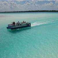 Lake Bacalar is also called the Lagoon of Seven Colors due to its blue and turquoise hues.