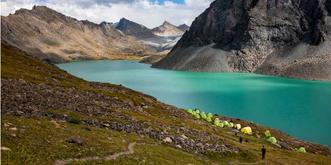 Camp by Ala Kol Lake