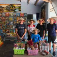 South Sydney High student in a shop in Vietnam