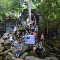 School group at Angkor Wat in Cambodia | Andrew U’Ren