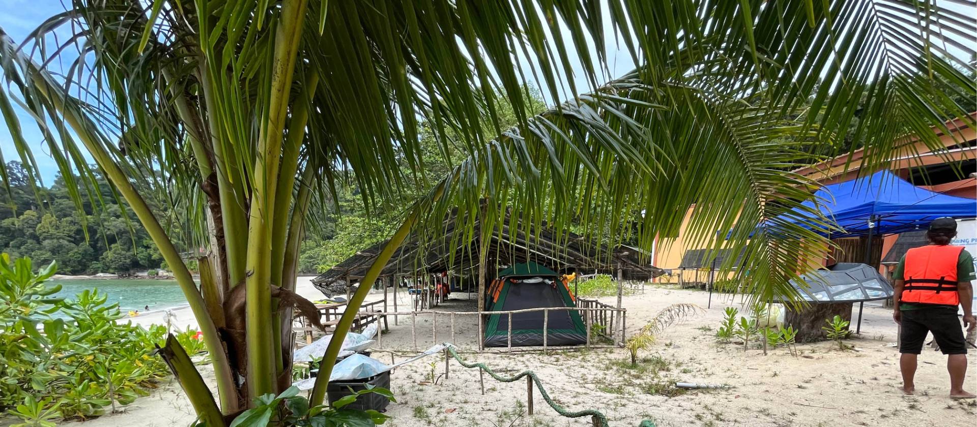 Camping on Pangkor Island, Malaysia, Malaysia maring and jungle conservation