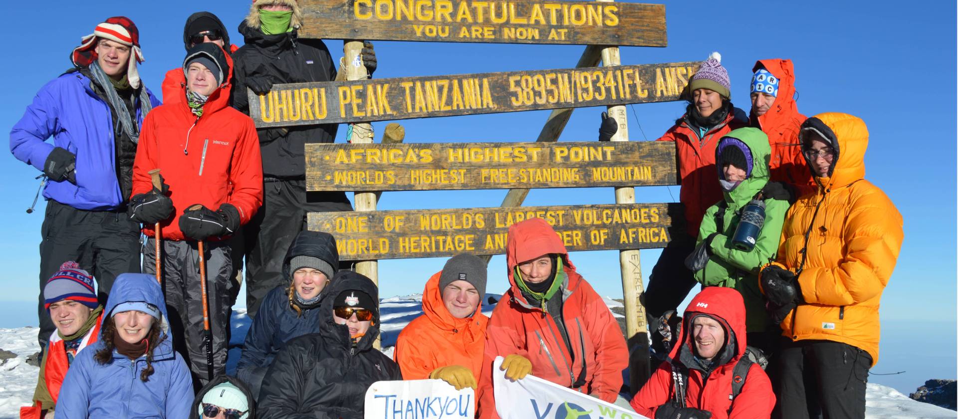 Students on the summit of Kilimanjaro | Chloe Ryan