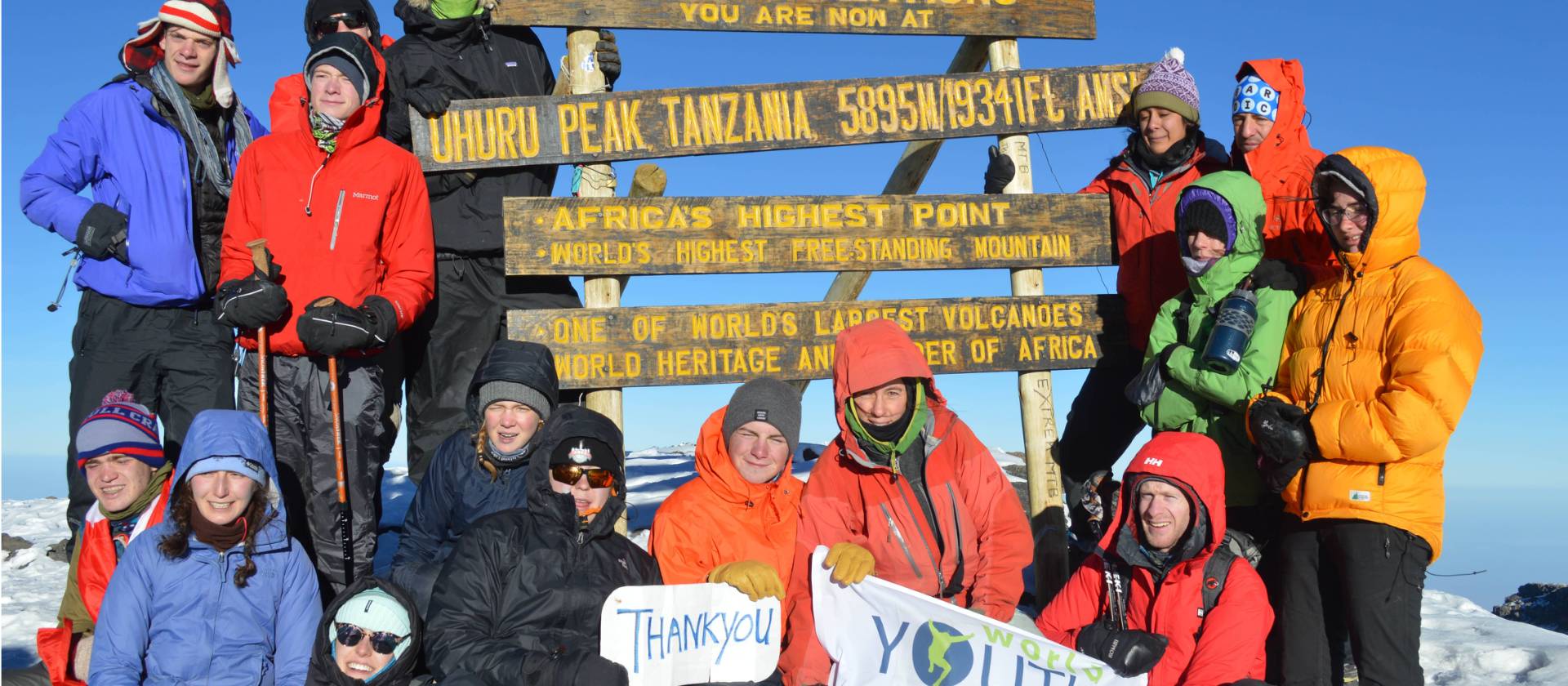 Students on the summit of Kilimanjaro | Chloe Ryan