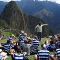 Students at Machu Picchu during their school trip in Peru |  <i>Drew Collins</i>