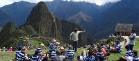 Students at Machu Picchu during their school trip in Peru | Drew Collins