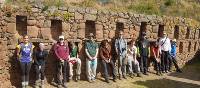 Students taking a break to explore the ruins along the Inca Trail | Eva Moon