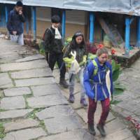On the trail in Landruk village, Annapurna region |  <i>Brad Atwal</i>