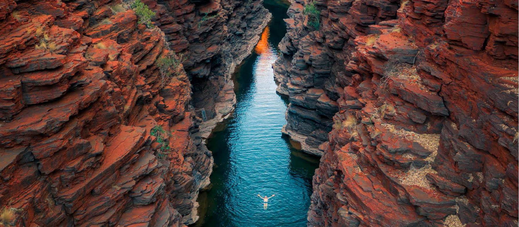 Cooling of in the watering holes at Karijini National Park | Tourism Western Australia