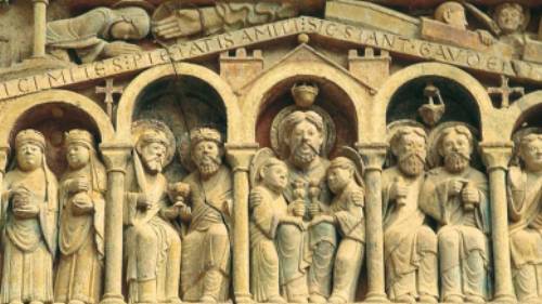 Church detail on the Compostela Trail