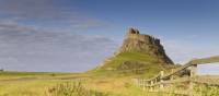Approach to Lindisfarne Castle on Holy Island