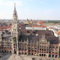 Gothic architecture at Marienplatz in Munich