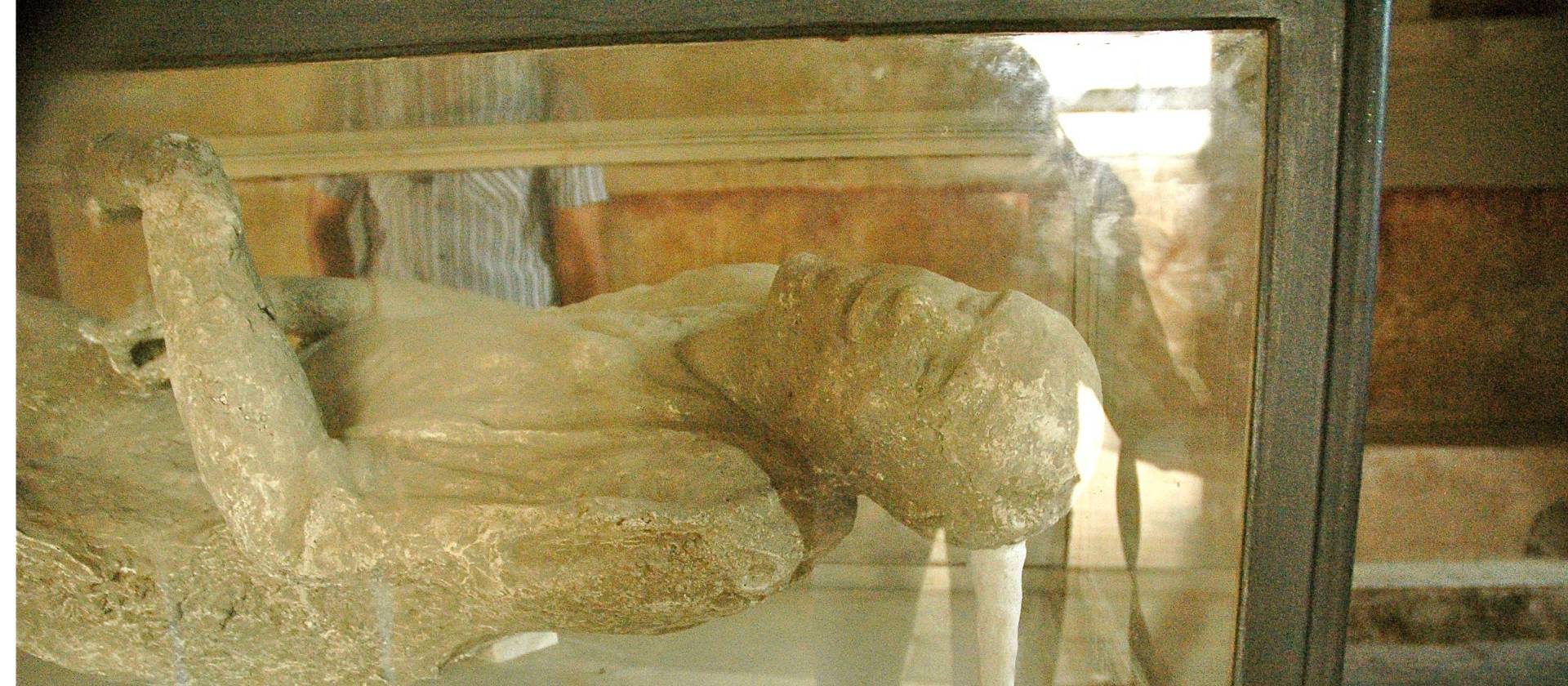 Preserved body in a museum in Pompeii, Italy | Sue Badyari