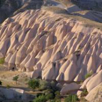 The distinct landscape of the Cappadocia region in Turkey
