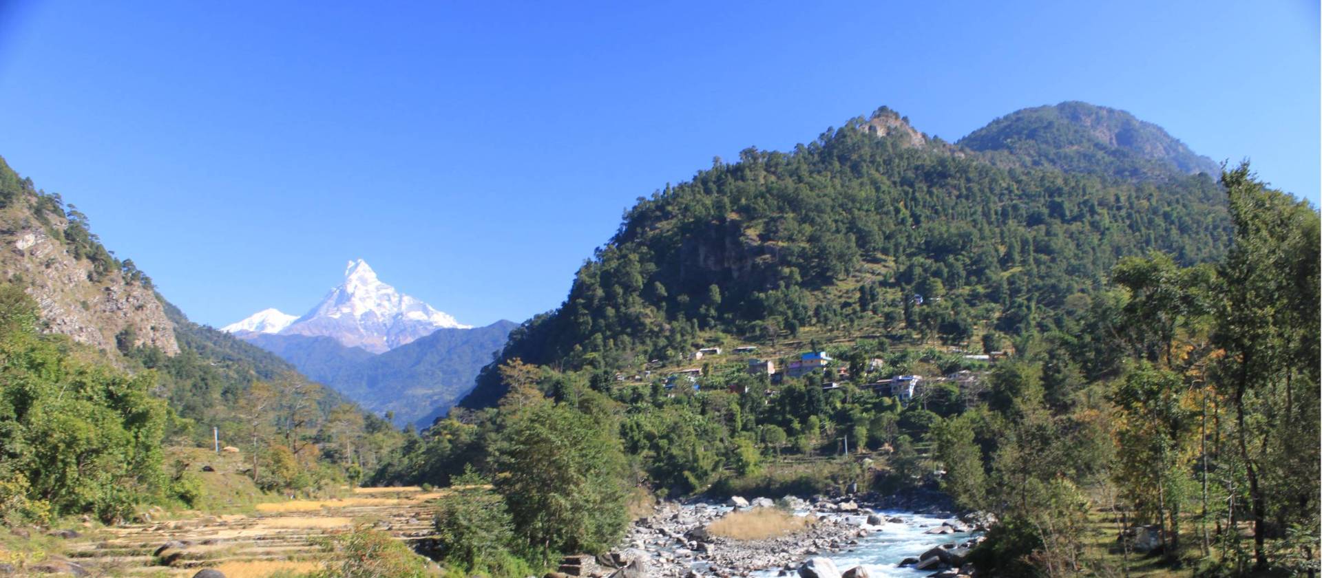 The view of Machapuchare from Nayapul | Brad Atwal
