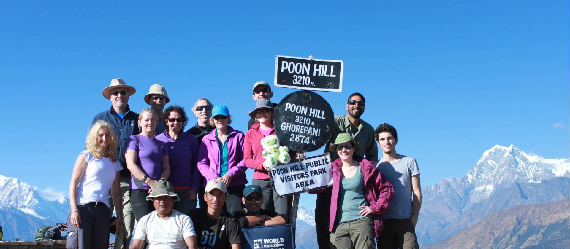 Happy trekkers at Poon Hill, after all the crowds have left | Brad Atwal